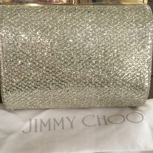 jimmy choo glitter clutch